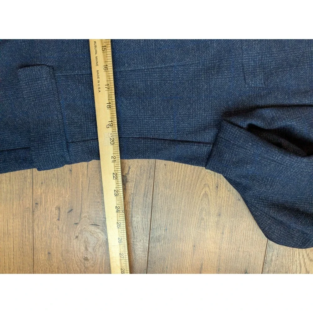 Brooks Brothers 1818 Regent Navy Plaid Wool/Cotton Super Soft Jacket Blazer  44R - Picture 14 of 16